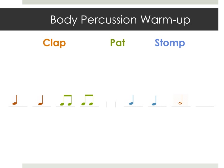body percussion warm up