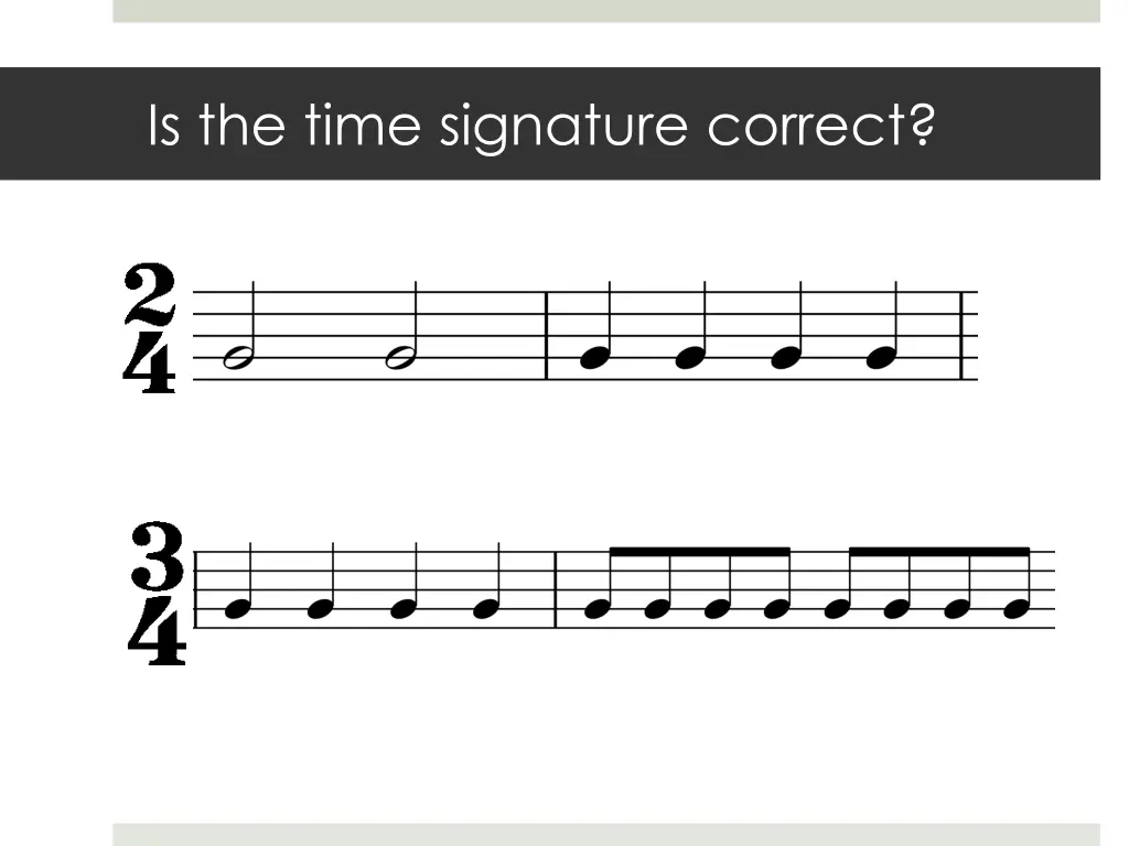 is the time signature correct