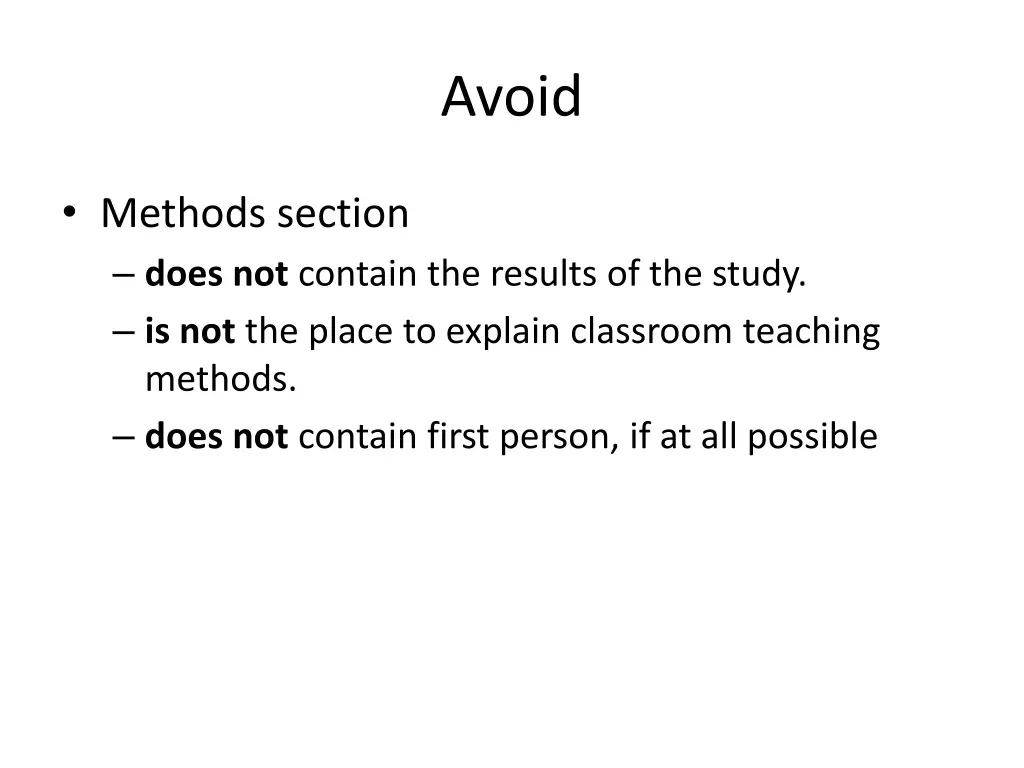 avoid
