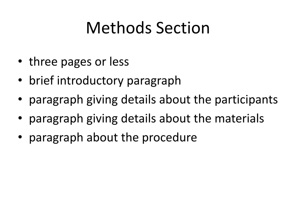 methods section