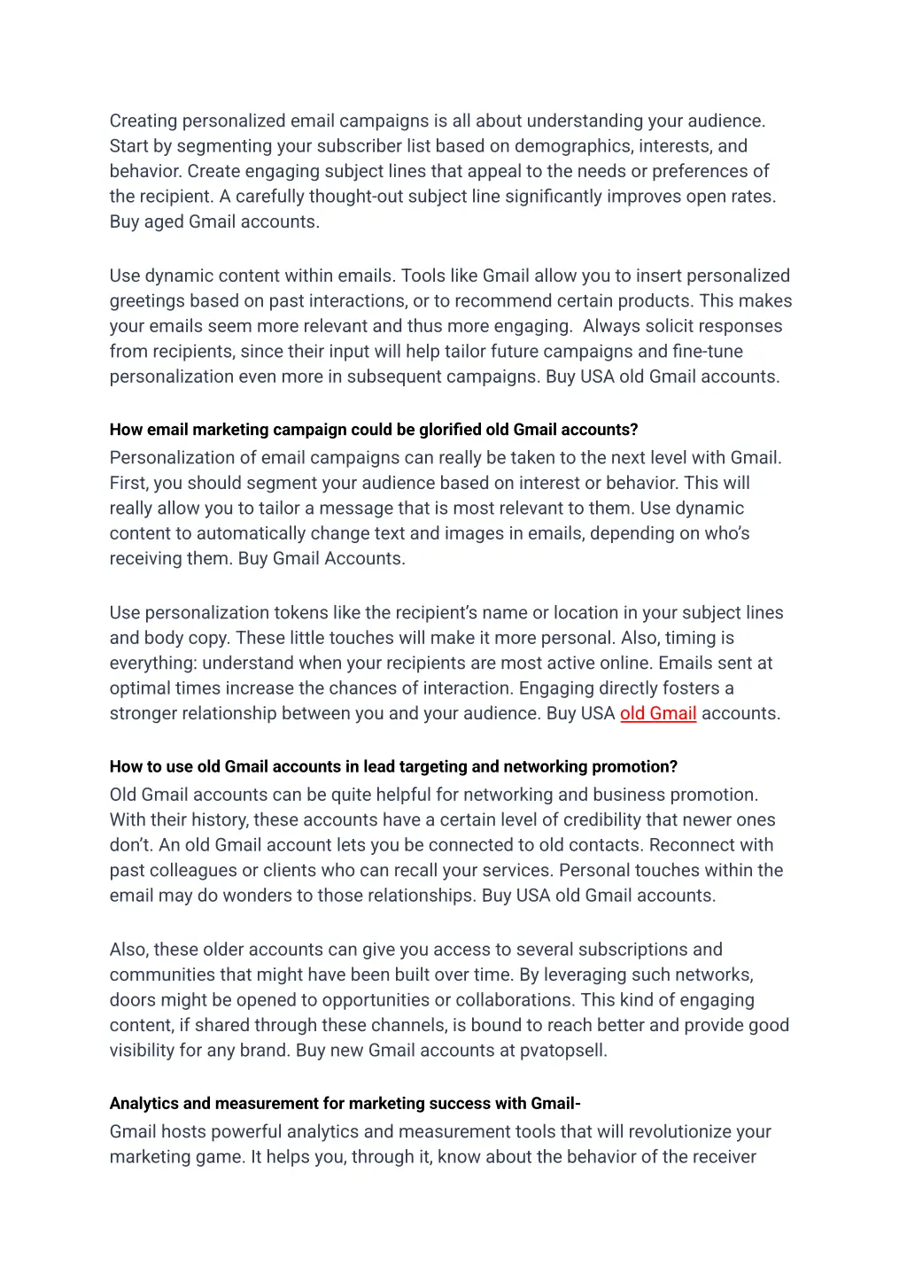 creating personalized email campaigns
