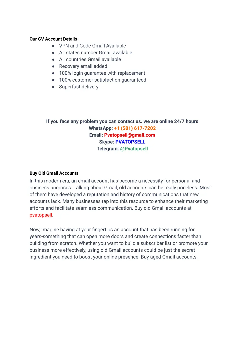 our gv account details vpn and code gmail