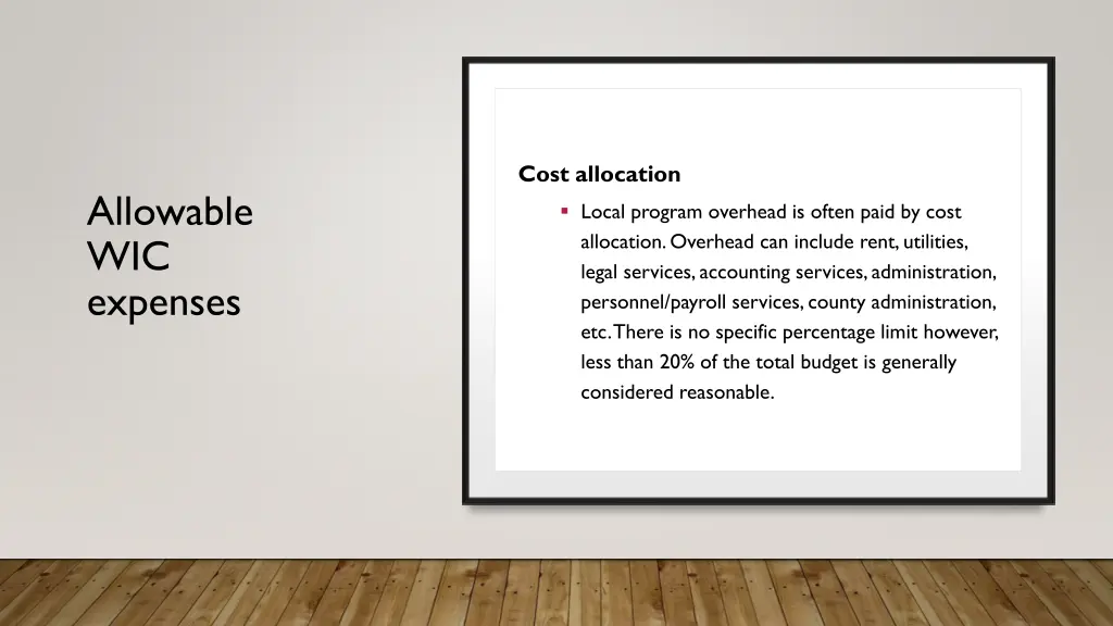 cost allocation