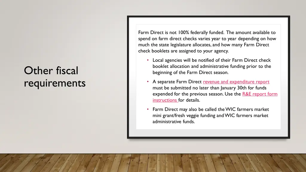 farm direct is not 100 federally funded