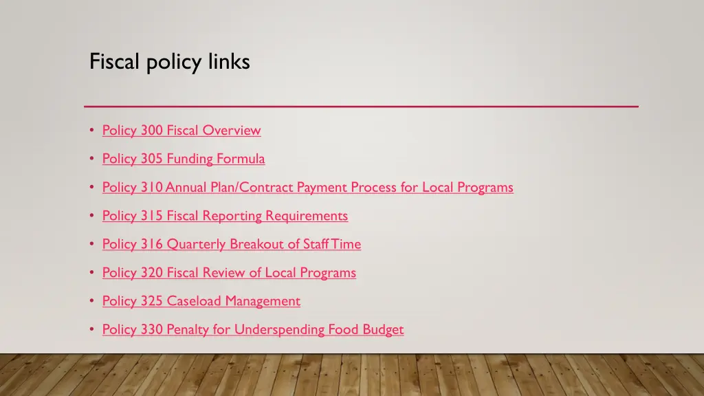fiscal policy links