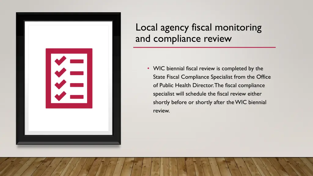 local agency fiscal monitoring and compliance