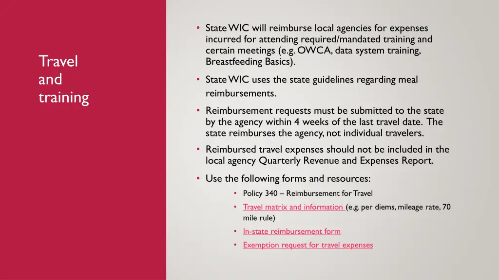 state wic will reimburse local agencies