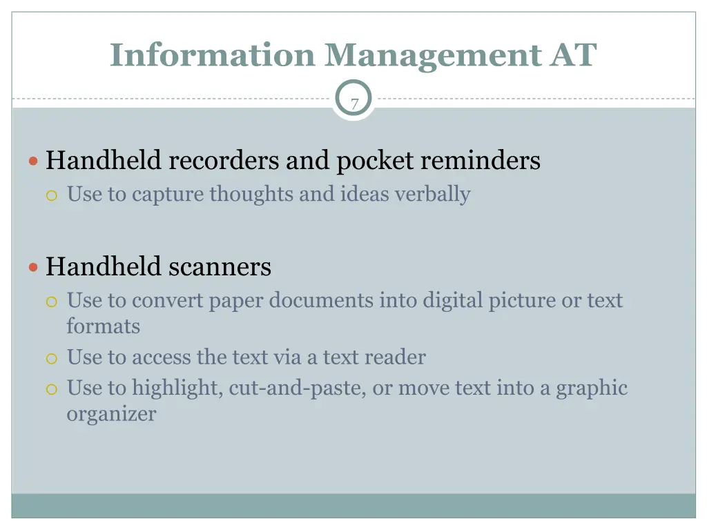 information management at 1