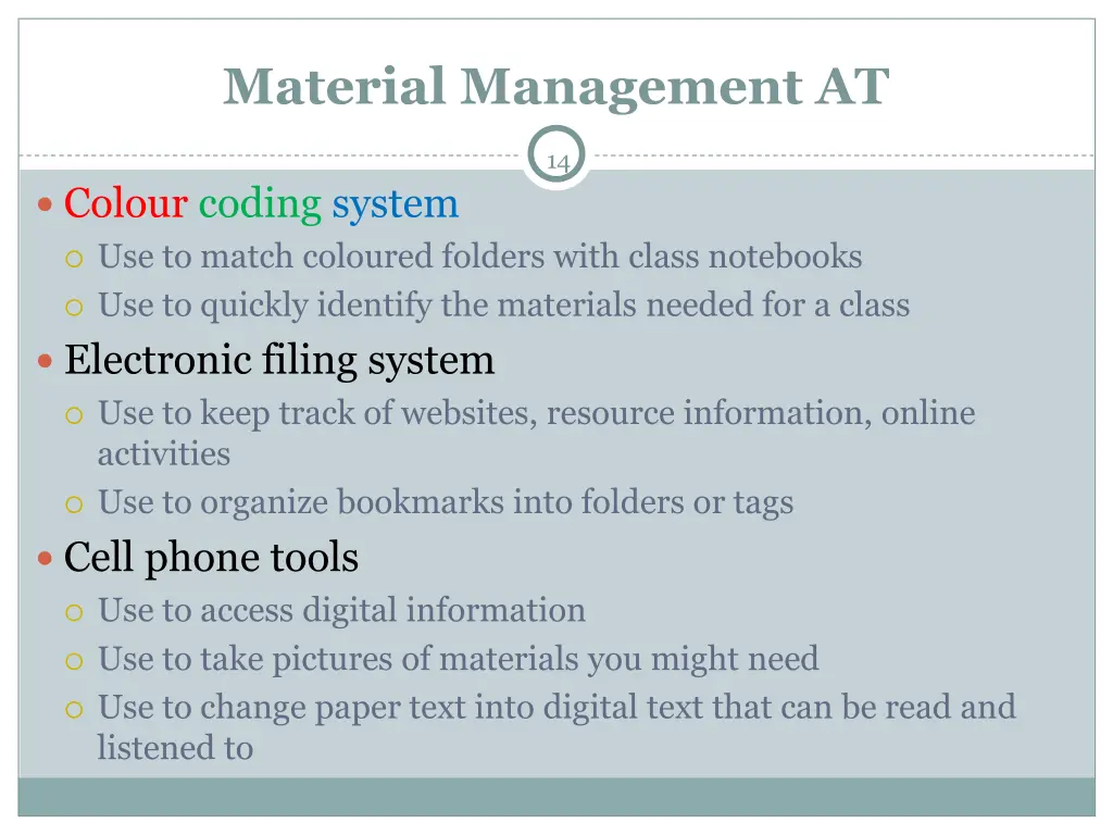 material management at 1