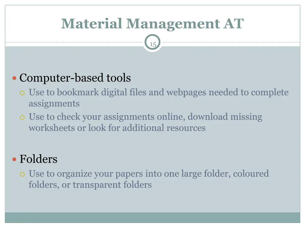 material management at 2