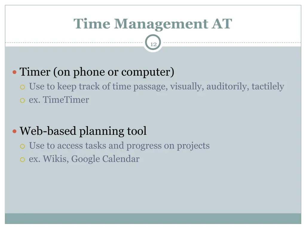 time management at 1