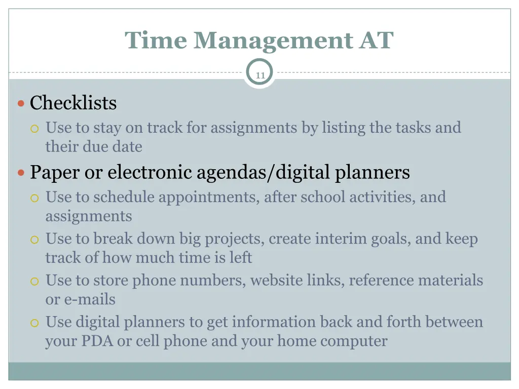 time management at