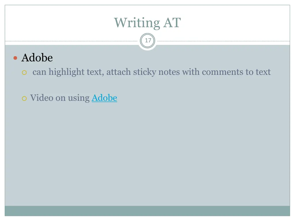 writing at 1