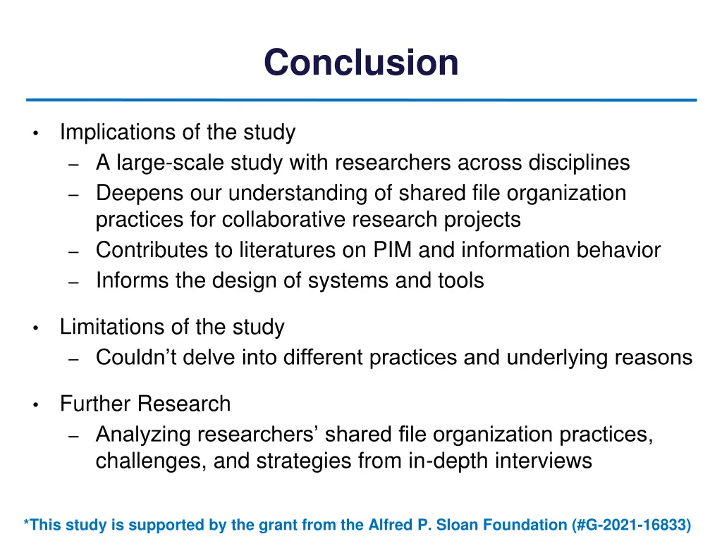 conclusion 1
