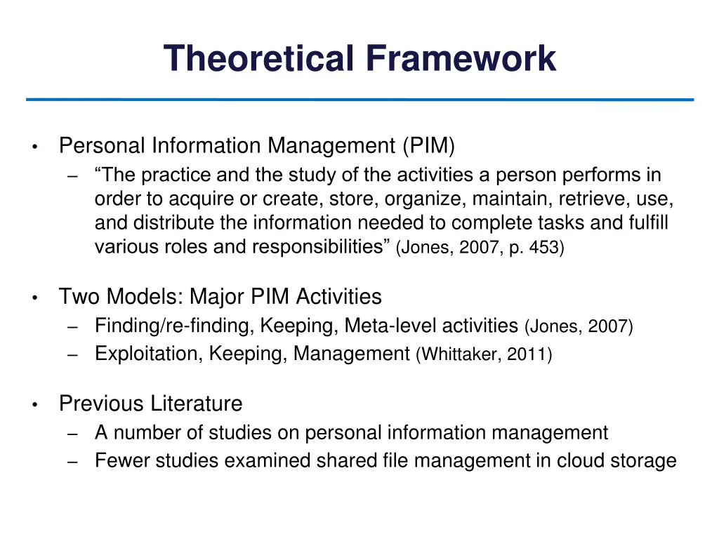 theoretical framework