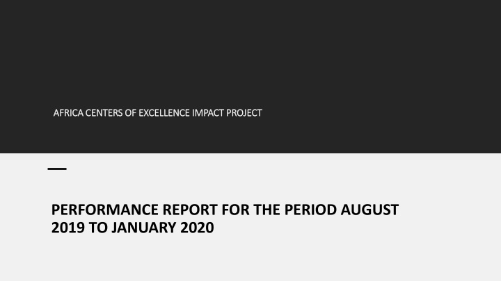 africa centers of excellence impact project