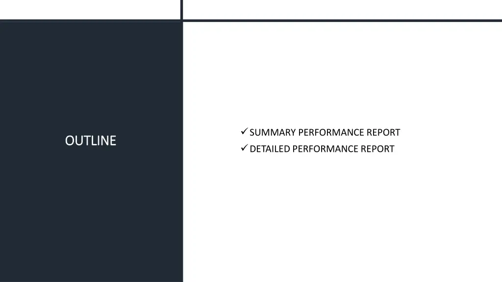 summary performance report detailed performance