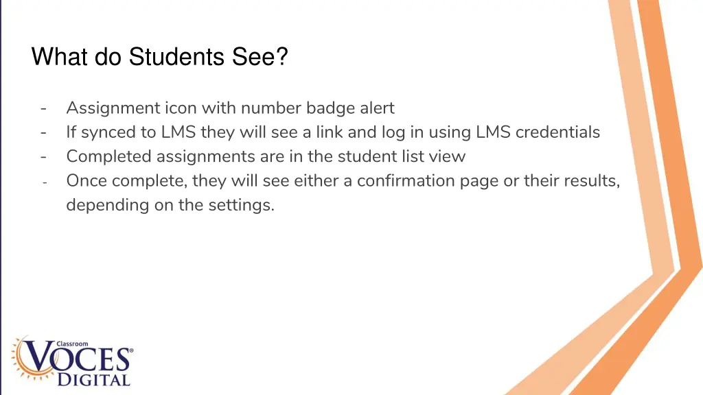 what do students see