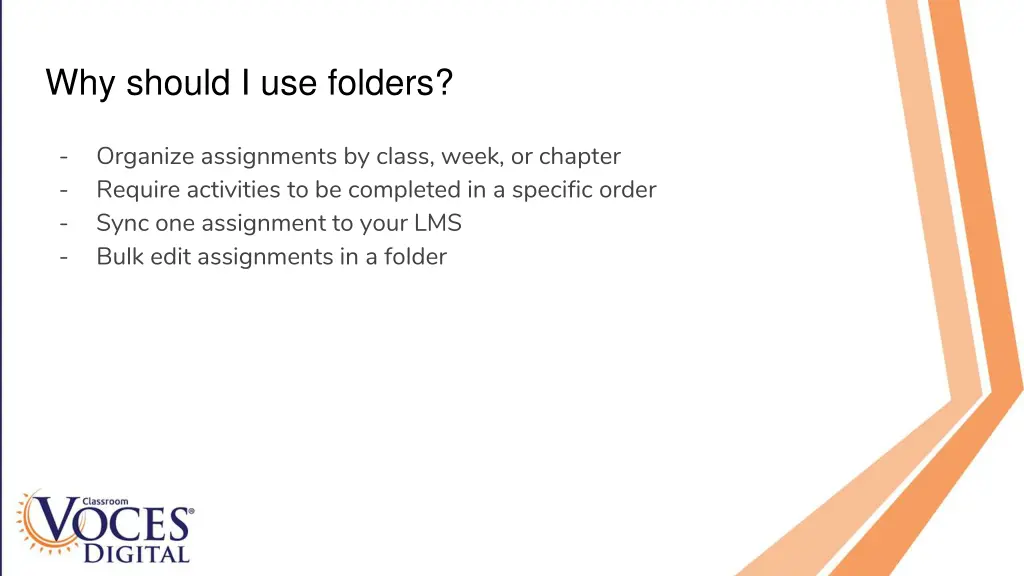 why should i use folders