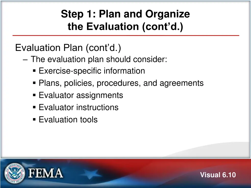 step 1 plan and organize the evaluation cont d 1
