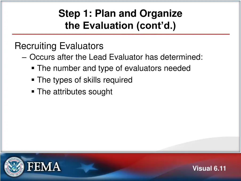 step 1 plan and organize the evaluation cont d 2