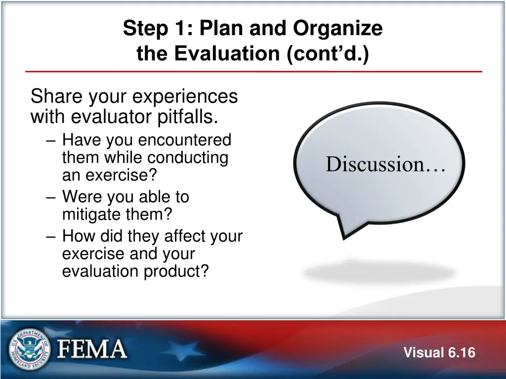 step 1 plan and organize the evaluation cont d 7