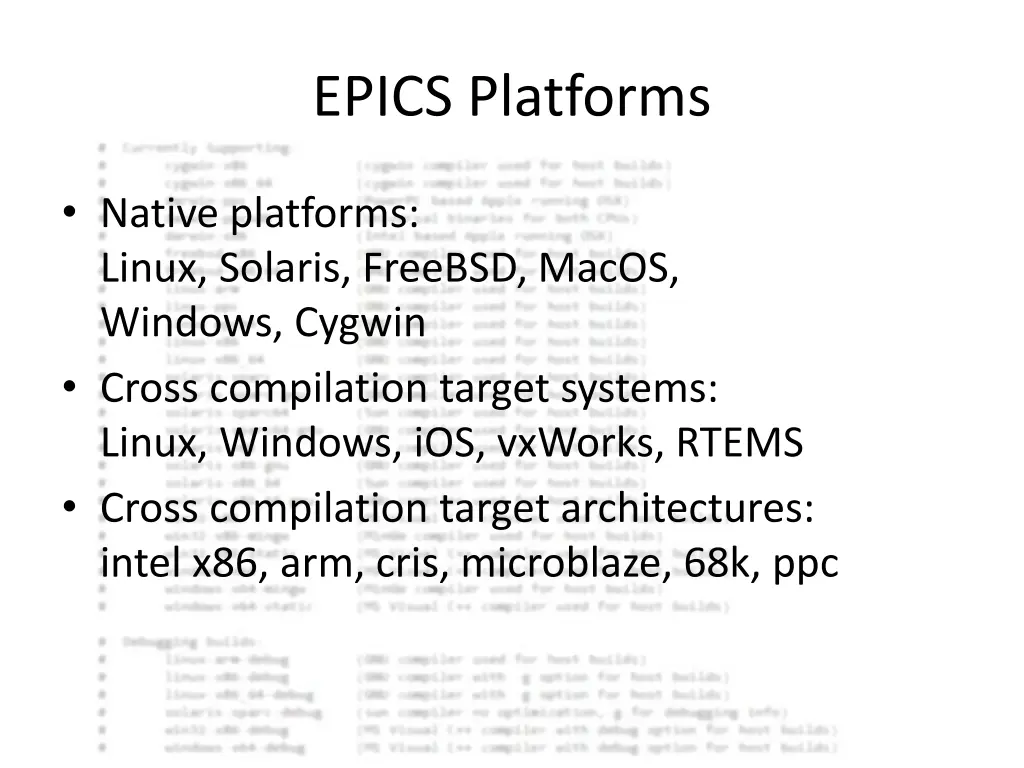 epics platforms