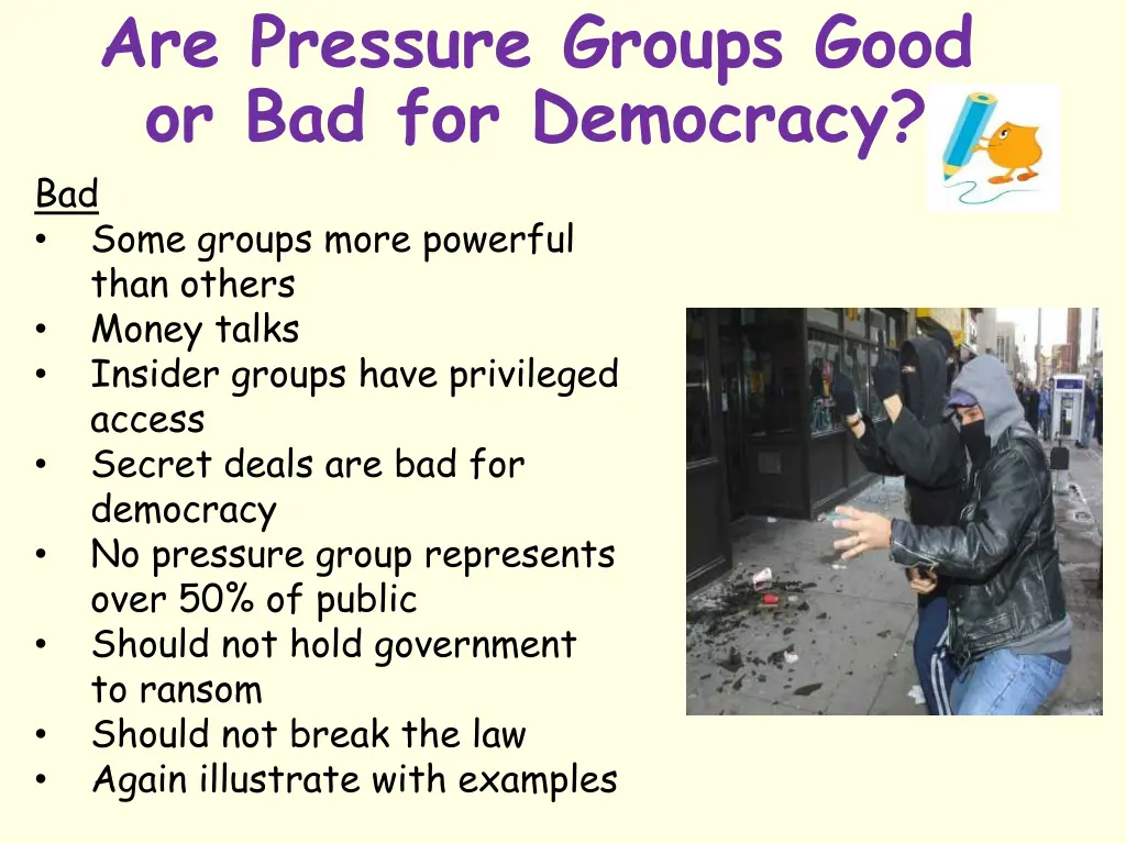 are pressure groups good or bad for democracy 1