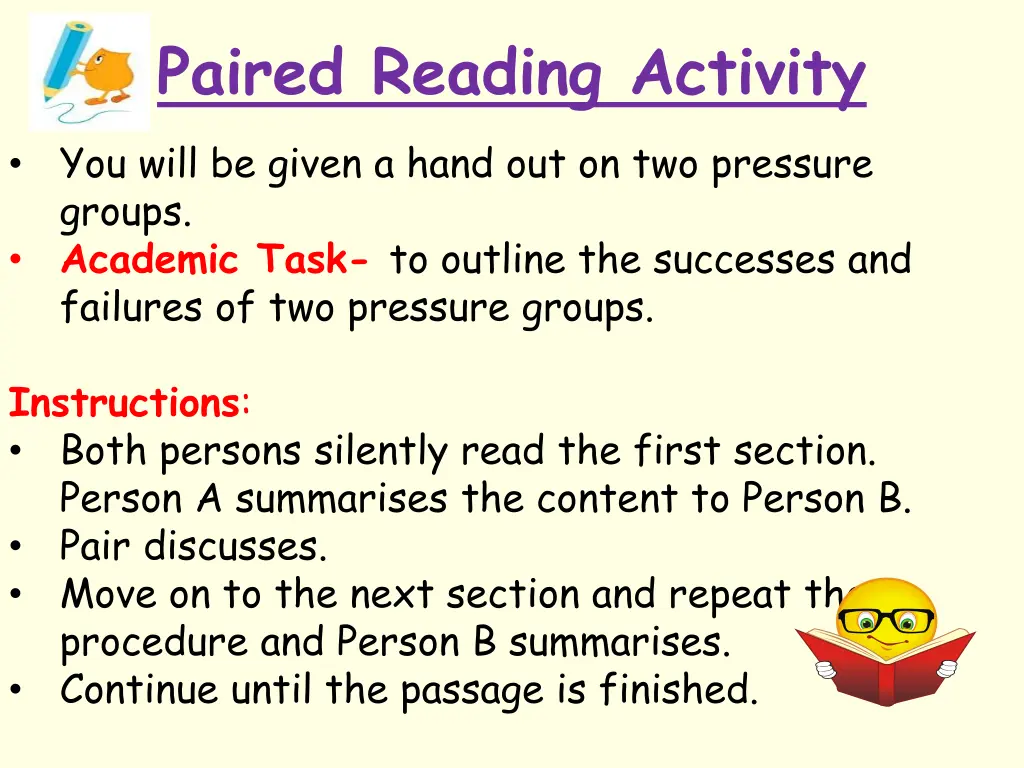 paired reading activity
