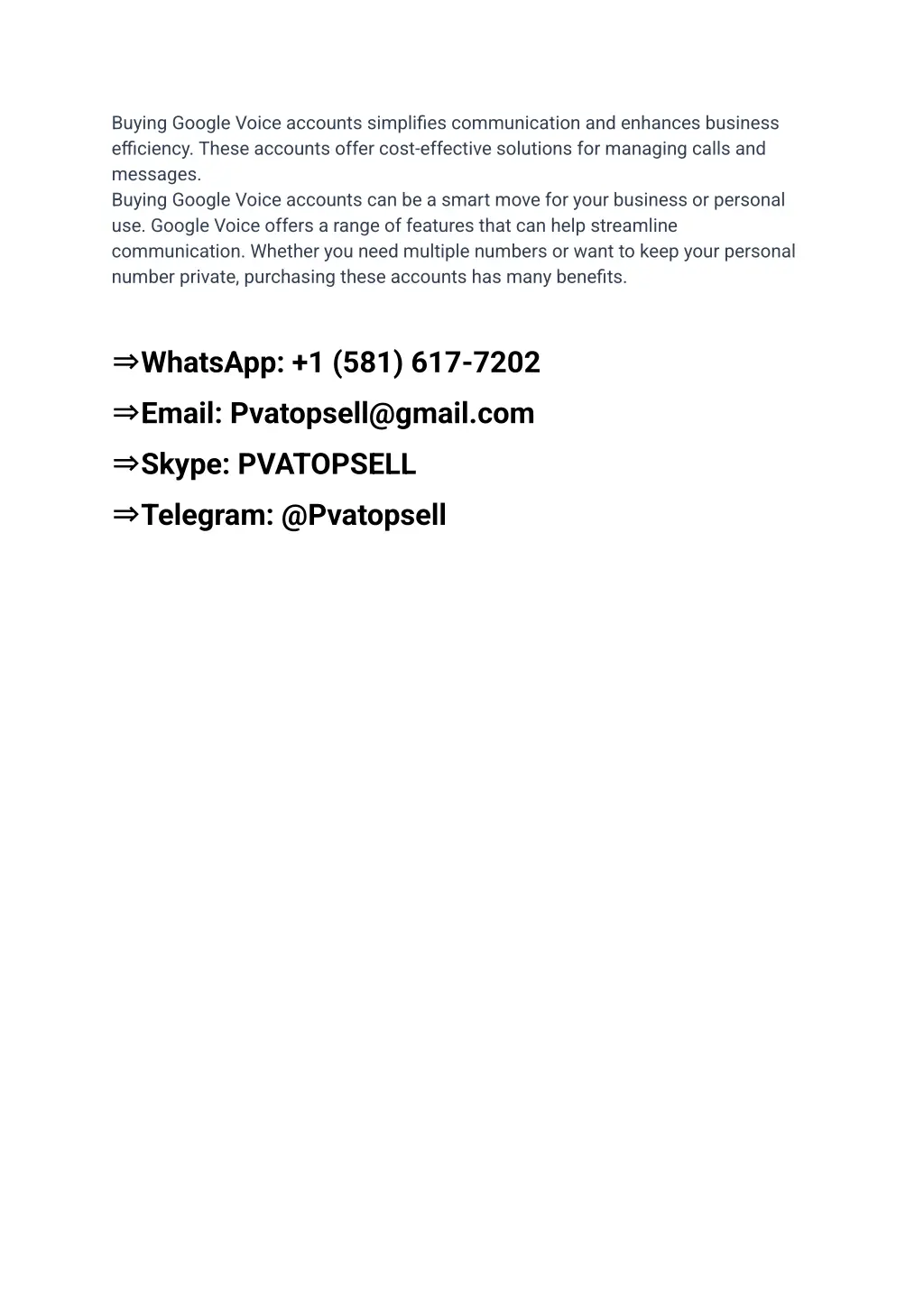 buying google voice accounts simplifies