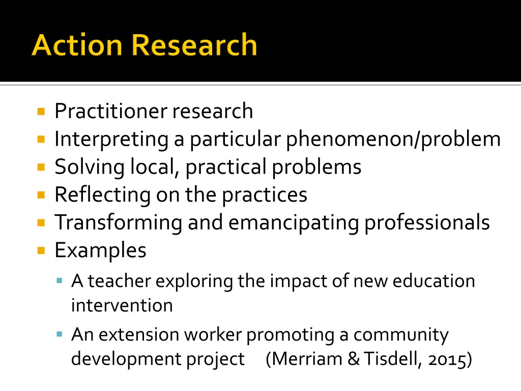 practitioner research interpreting a particular