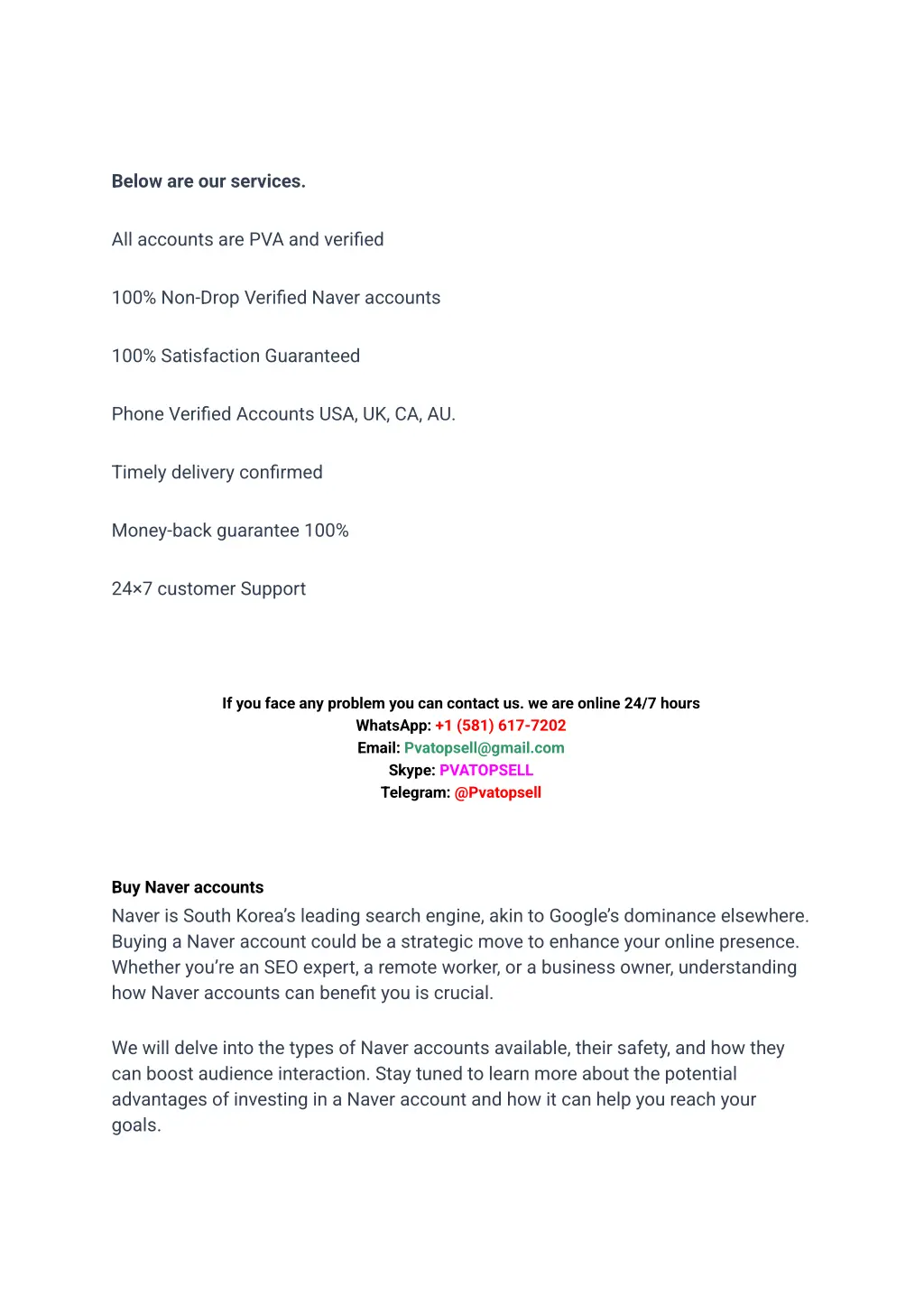 below are our services