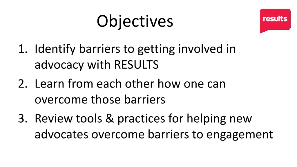 objectives