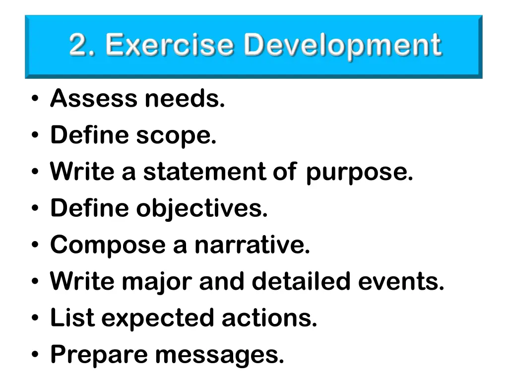 assess needs define scope write a statement