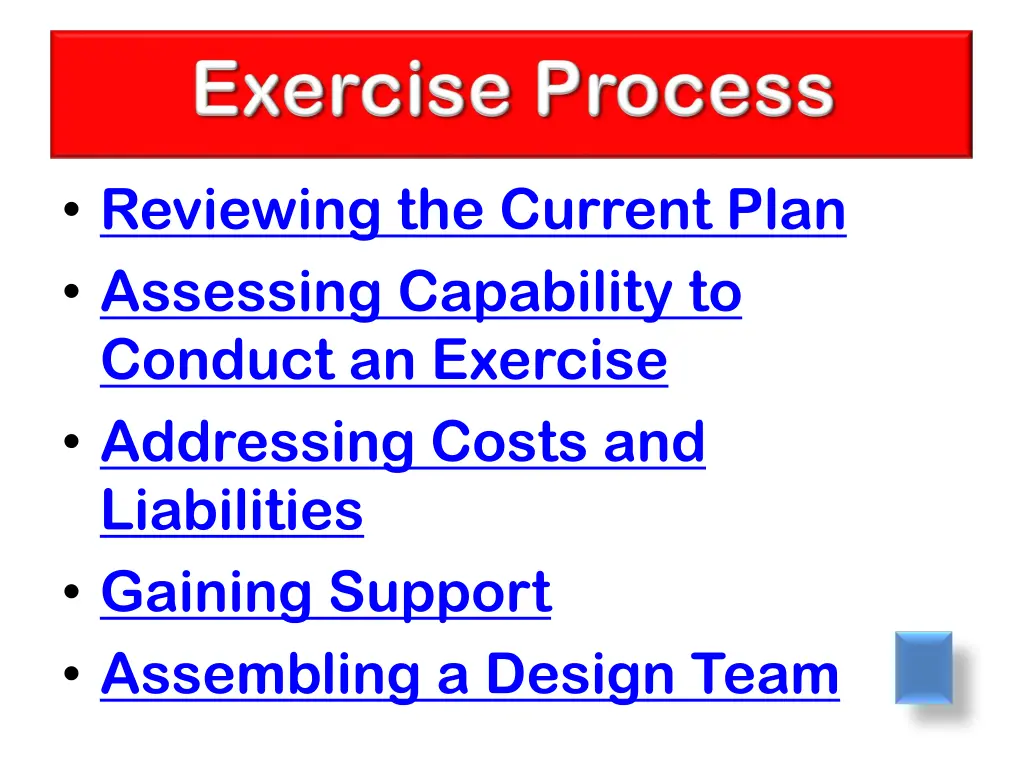 reviewing the current plan assessing capability