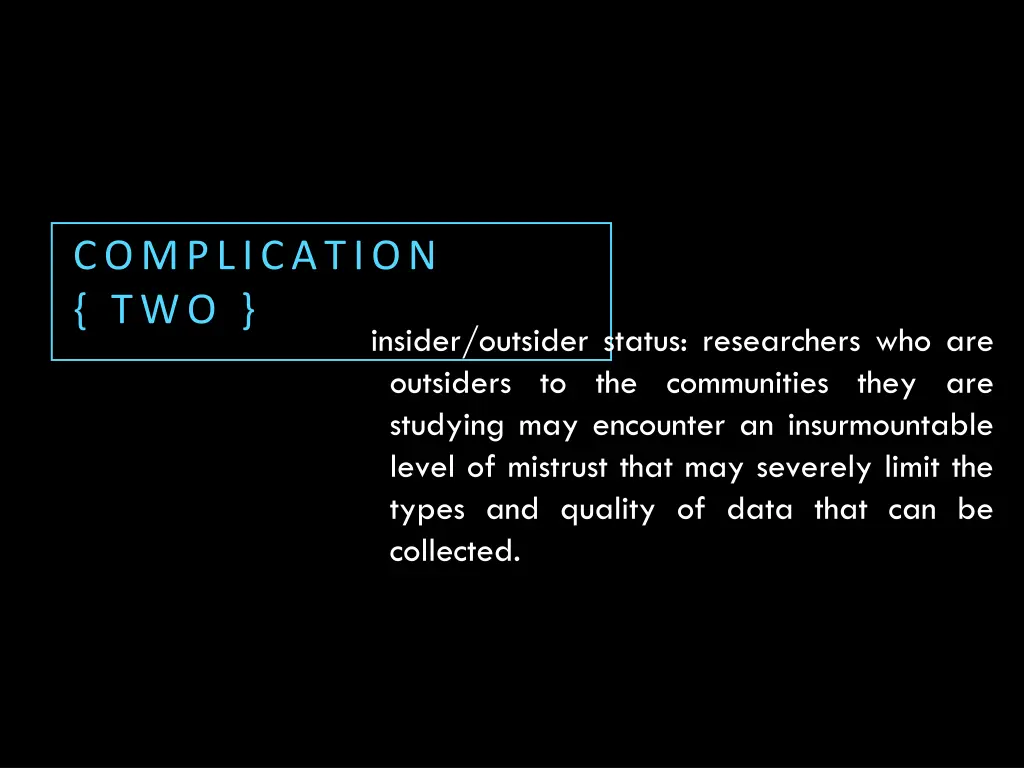 complication two