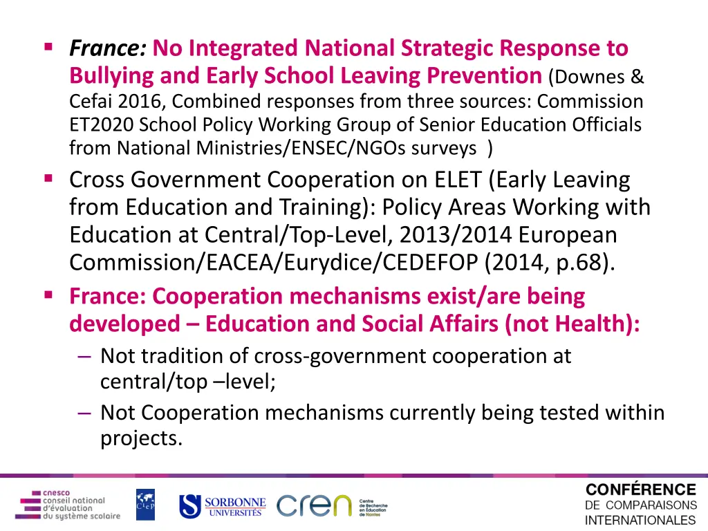 france no integrated national strategic response