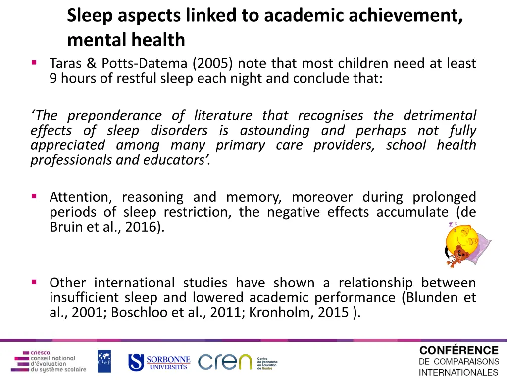 sleep aspects linked to academic achievement