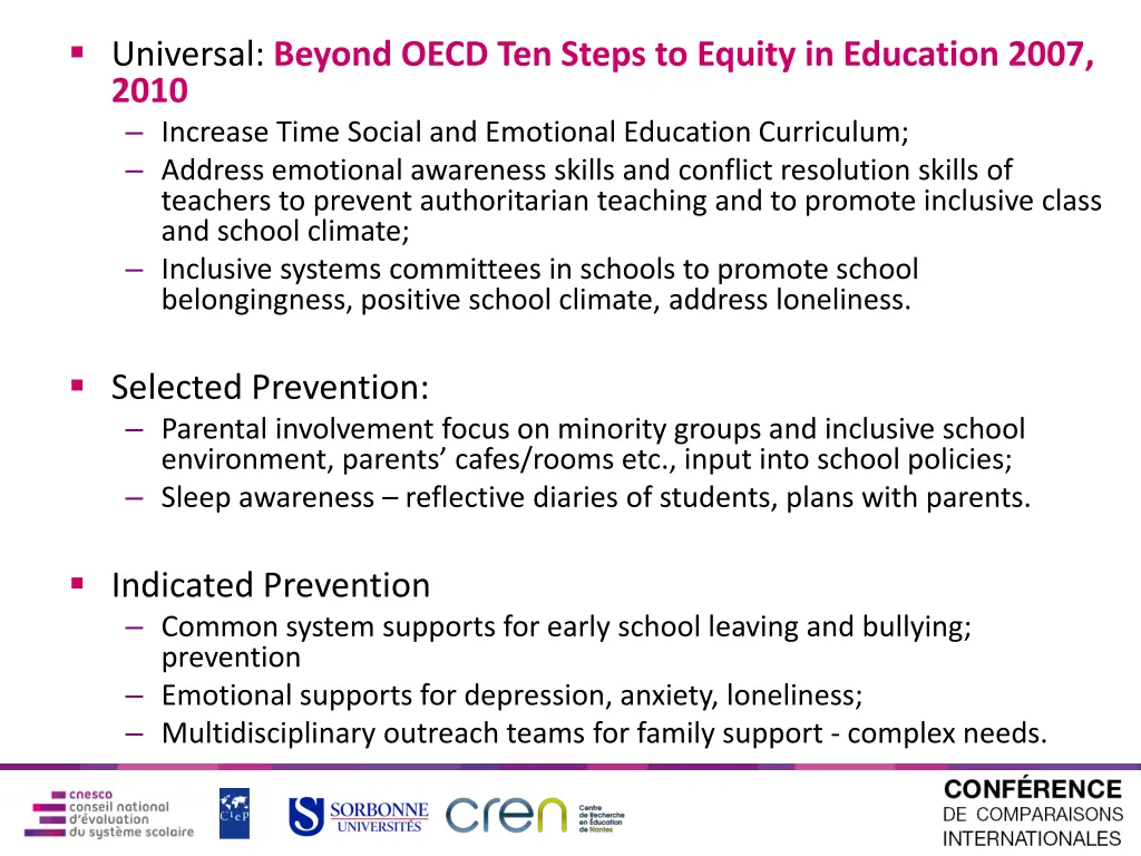 universal beyond oecd ten steps to equity