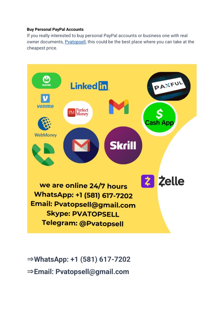 buy personal paypal accounts if you really