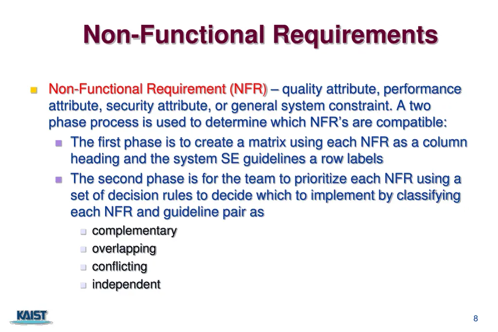 non functional requirements