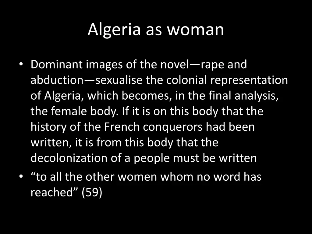 algeria as woman