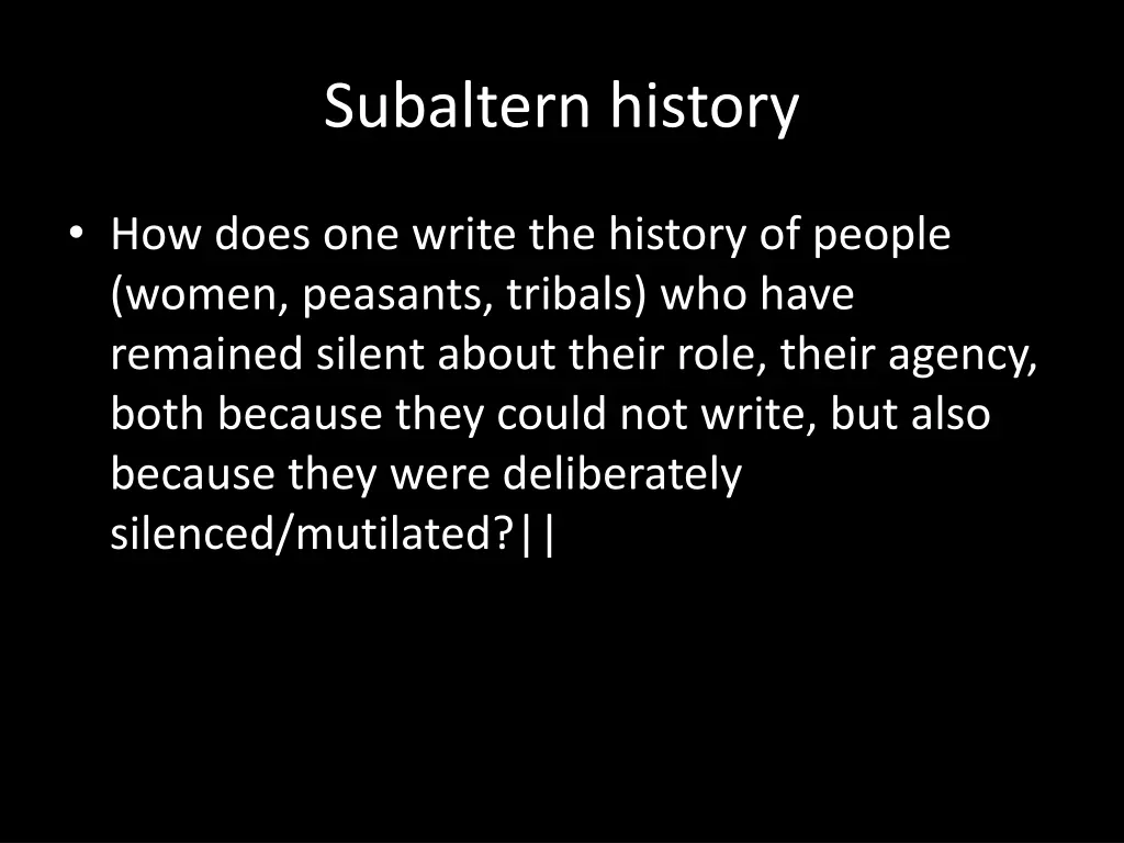 subaltern history