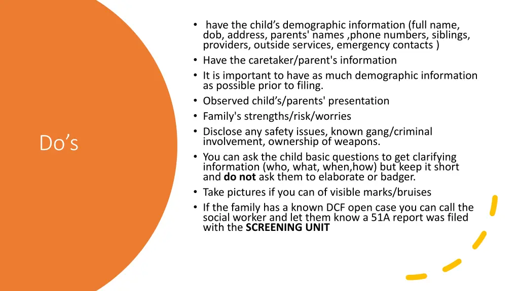 have the child s demographic information full