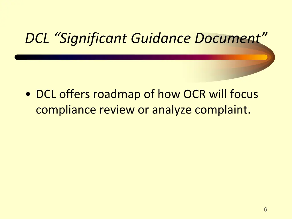 dcl significant guidance document