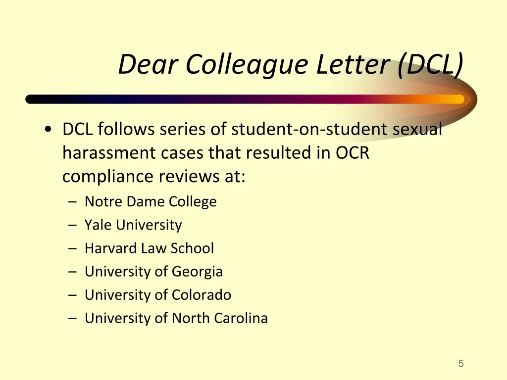 dear colleague letter dcl
