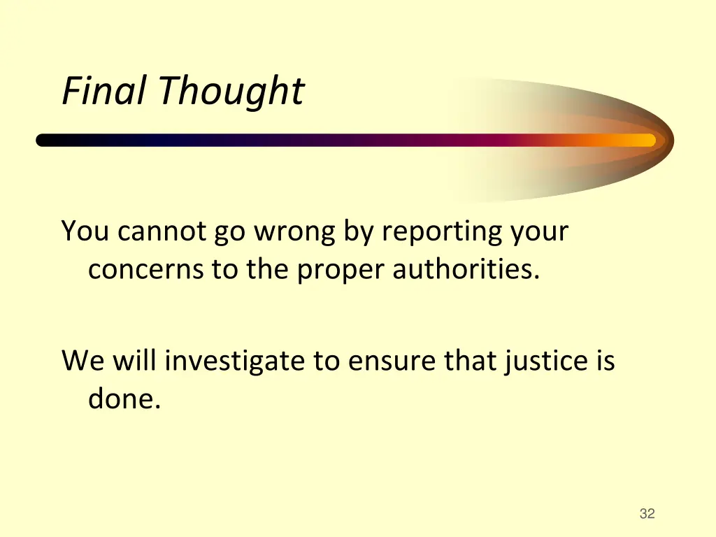 final thought