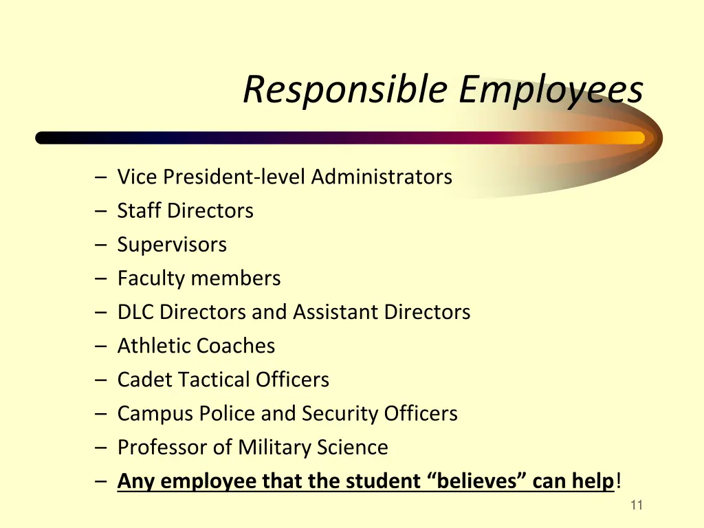 responsible employees 1