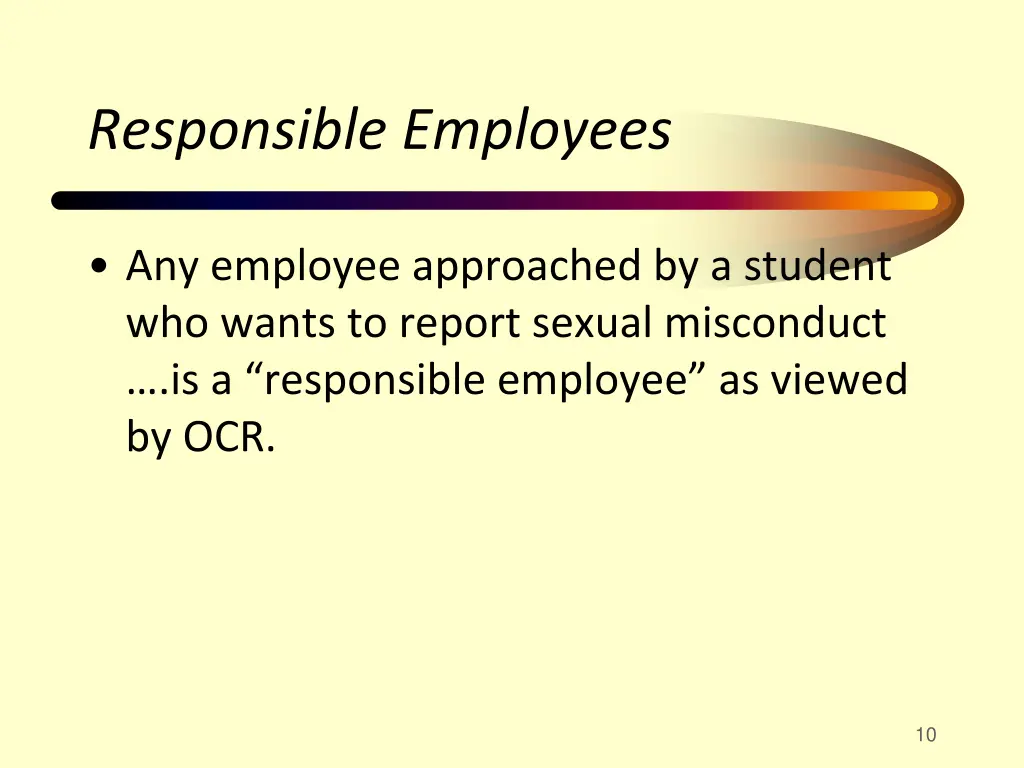 responsible employees