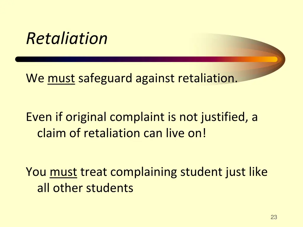 retaliation